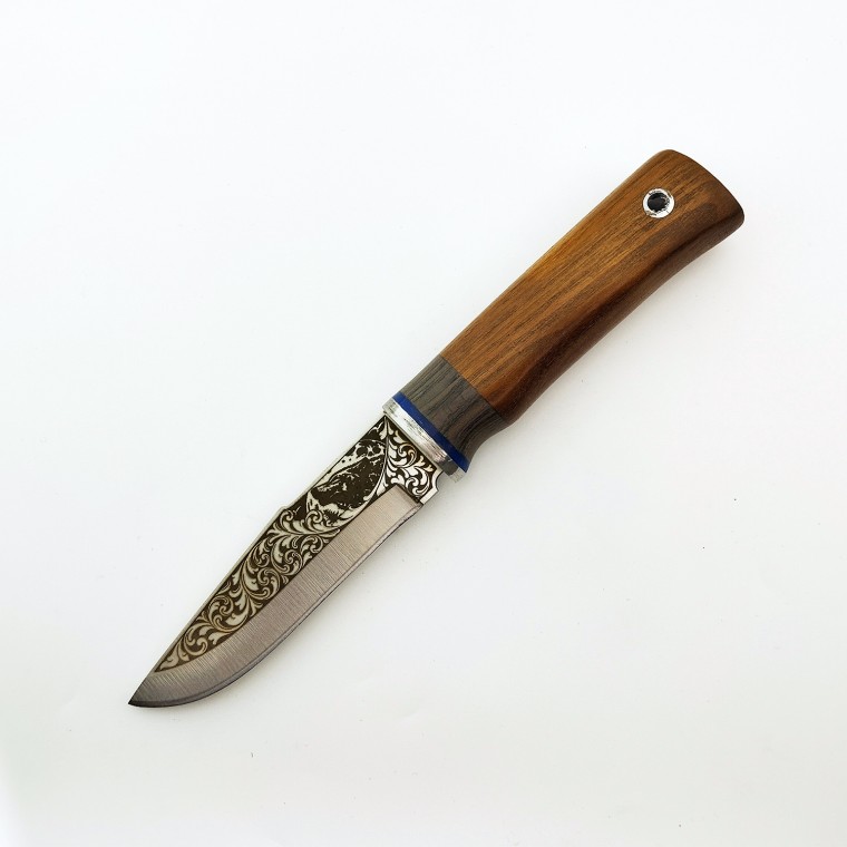 Kurt Gravürlü Ceviz Saplı 4116 Çelik Av Outdoor Bıçağı Kurt Gravürlü Ceviz Saplı 4116 Çelik Av Outdoor Bıçağı