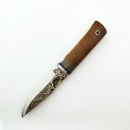 Kurt Gravürlü Ceviz Saplı 4116 Çelik Av Outdoor Bıçağı Kurt Gravürlü Ceviz Saplı 4116 Çelik Av Outdoor Bıçağı