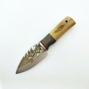 Kurt Gravürlü Ceviz Saplı 4116 Çelik Outdoor Av Bıçağı Kurt Gravürlü Ceviz Saplı 4116 Çelik Outdoor Av Bıçağı