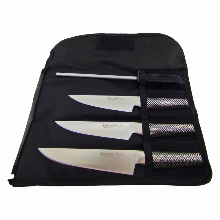 Master 3’lü Mutfak Bıçak Seti (Rulo Çantalı + Başlangıç Masatı)