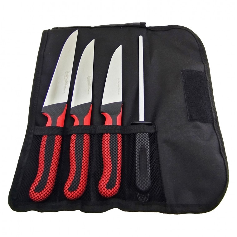 Premium 3’lü Kasap Bıçak Seti (Rulo Çantalı + Başlangıç Masatı)