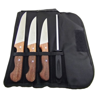 Saray 3’lü Mutfak Bıçak Seti (Rulo Çantalı + Başlangıç Masatı)