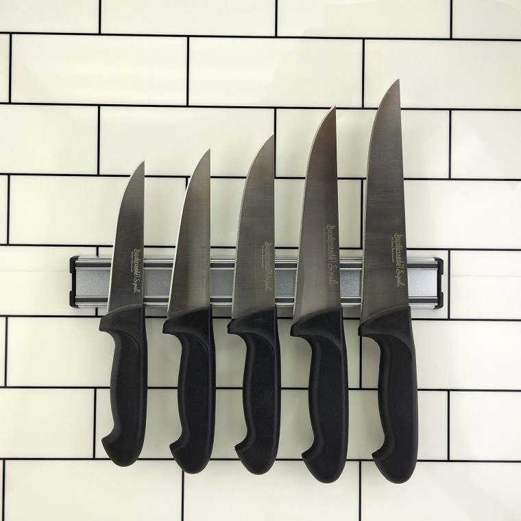 Sipahi Bursa Kasap Bıçak Seti 5li + Mıknatıslı Bıçaklık