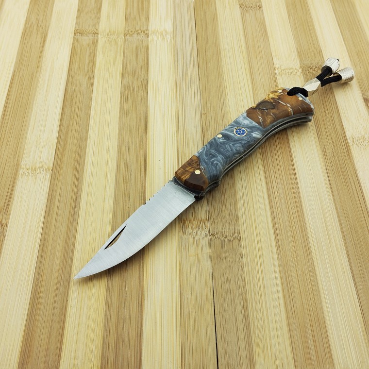 4116 Çelik Mozaik Pim Epoxy Ahşap Çakı