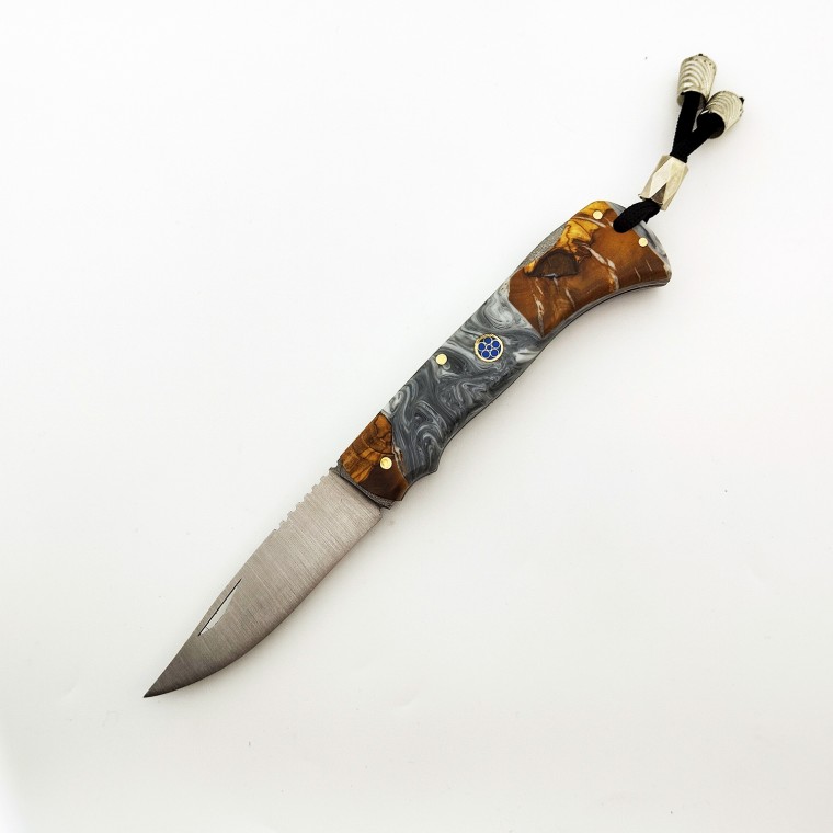 4116 Çelik Mozaik Pim Epoxy Ahşap Çakı