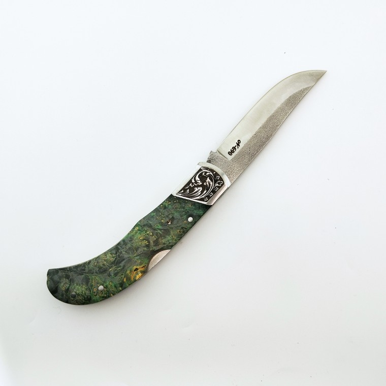 Emerald Nebula N690 Çelik Stabilize Epoxy Saplı Sırttan Kilitli Premium Çakı