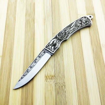 N690 Kartal Gravür Desenli Kuyruk Kilitli Çakı | Premium Çakı N690 Kartal Gravür Desenli Kuyruk Kilitli Çakı | Premium Çakı