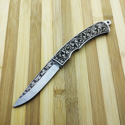 N690 Komple Gravürlü Kuyruk Kilitli Premium Çakı