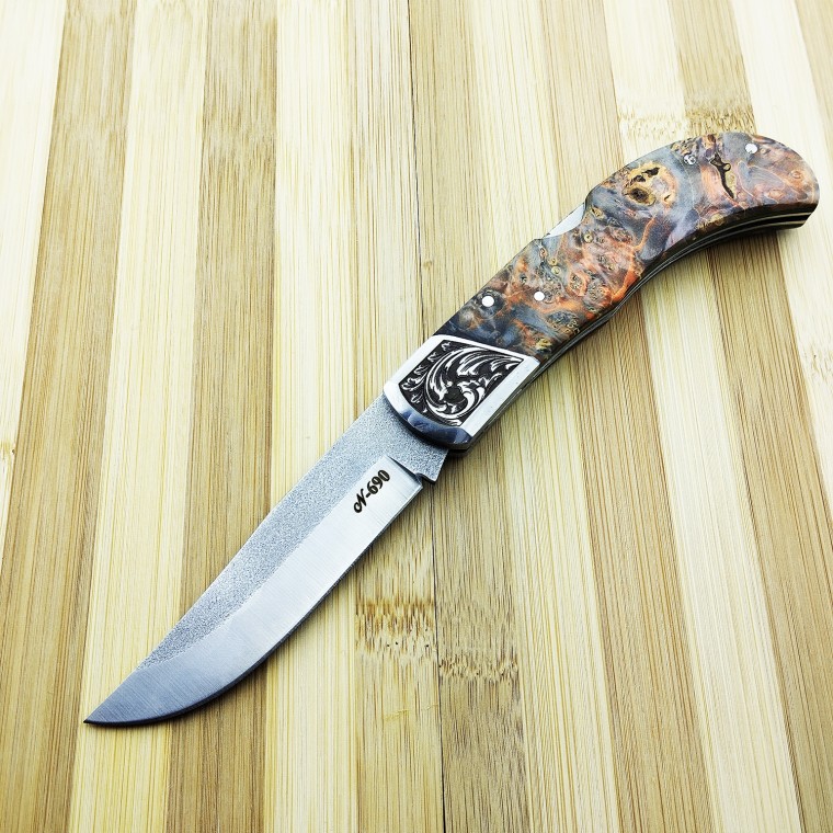 Phantom Galaxy N690 Çelik Stabilize Epoxy Saplı Sırttan Kilitli Premium Çakı